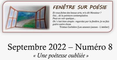 L’association des écrivains de Bretagne, propose le n°8 de « Fenêtre sur poésie »