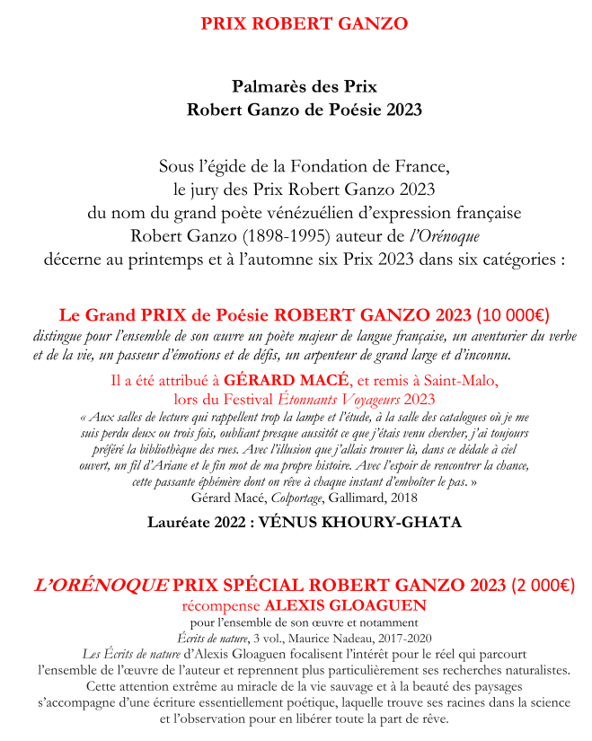 Alexis Gloaguen et Sofia Karampali Farhat lauréats du prix de poésie