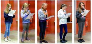 Lecture de poèmes par les enfants de Saint-Jacut